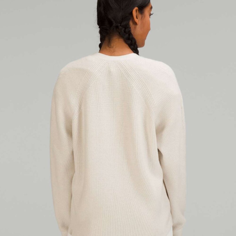 Lululemon Merino Wool-Blend White Opal Cardigan - Picture 2 of 10
